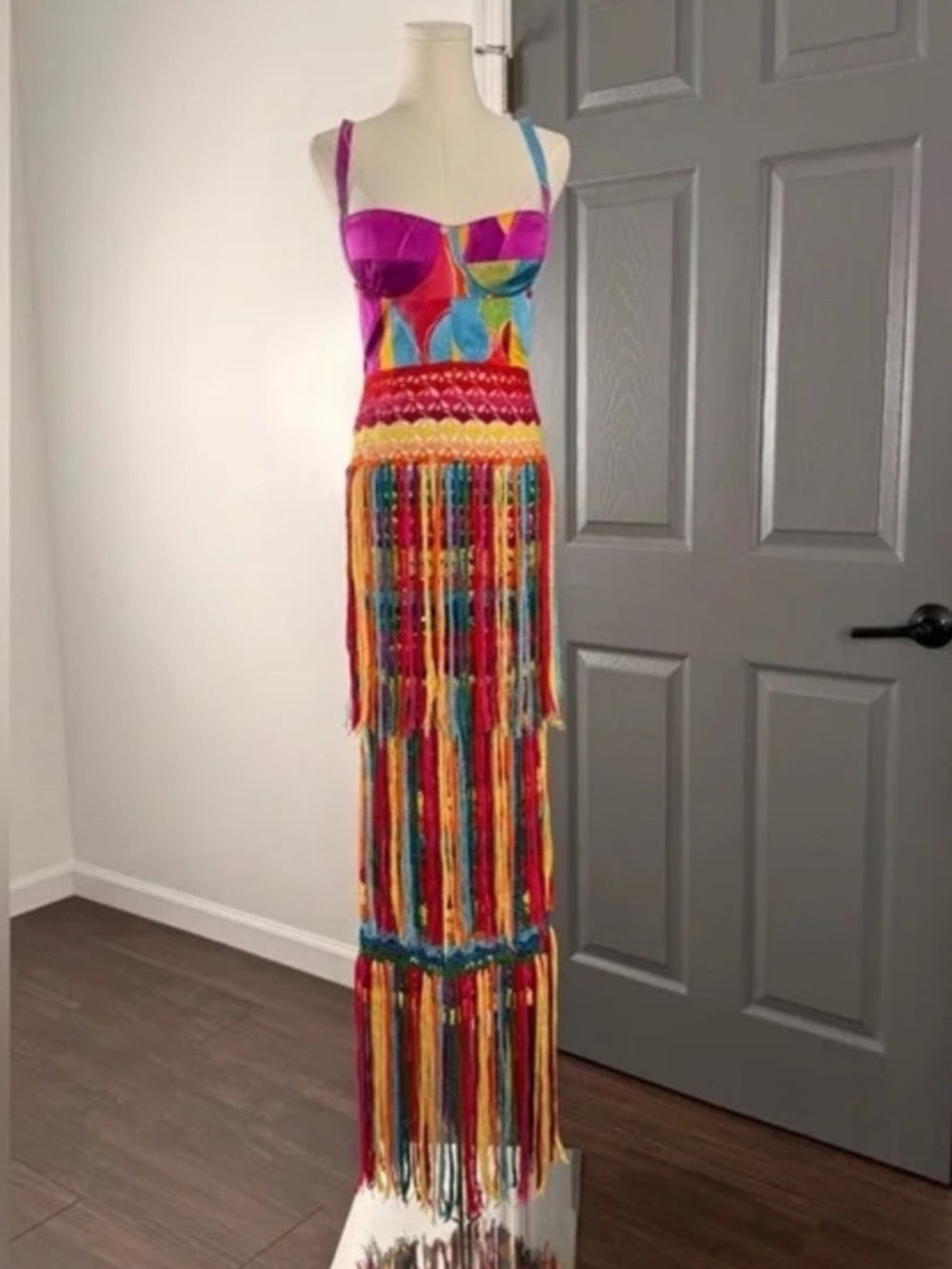 Alejandra Alonso Rojas Fringe-Trim Silk Gown - Picture 3 of 14